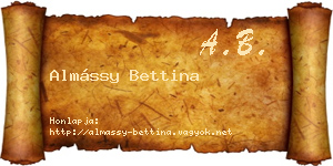 Almássy Bettina névjegykártya