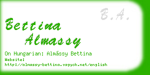 bettina almassy business card