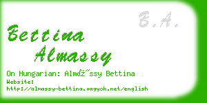 bettina almassy business card